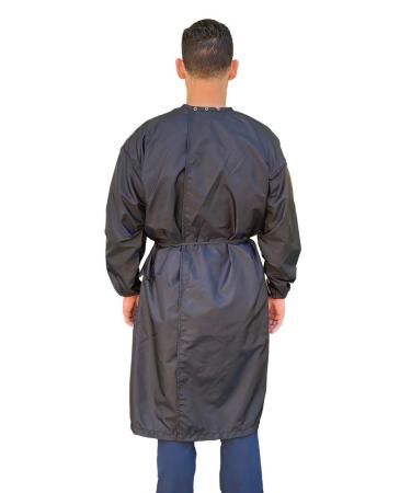 Matman Reusable Industrial Gown - Protective Neck Snap - Black (Oversized) - Buy Online on GoSupps.com