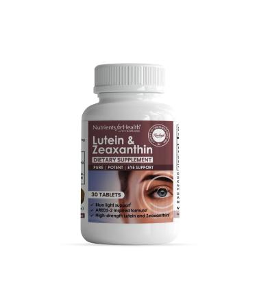 Rawleigh Lutein & Zeaxanthin: 30 Vegan Tablets 12mg Lutein & 4mg Zeaxanthin (Macular Carotenoids) Based on The AREDs2 Study Eye Health Supplement & Vision Support for Adults Eye Vitamins GMO-Free