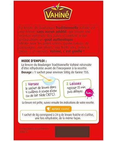 Vahin - Traditional Baker's Yeast 48G - Pack of 5 - Fast Delivery in France - Price Per Pack - Buy Online on GoSupps.com