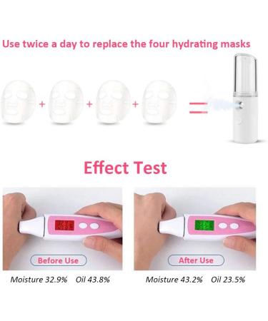25ml Pink White Optional Nano Atomization Mist Sprayer Face Skin Moisturizing Mist for Home Office and Outdoor Cooling Skin Sprayer for Keeping Moisturizing(White) - Buy Online on GoSupps.com