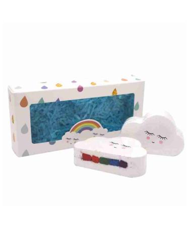 110g Bath Bomb - Bath Salt Bubble - Rainbow Cloud - Natural Bath Salt - Moisturizing Care - Exfoliating Bath Accessory