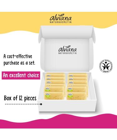 Alviana Vegetable oil soap with milk and honey 100g - Buy Online on GoSupps.com