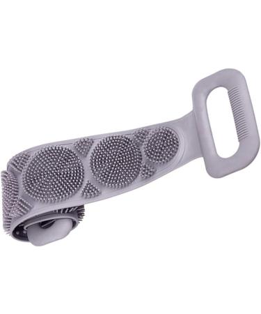 EXCEART Silicone Back Scrubber Belt - Gray - Ultimate Shower Exfoliation Tool for Smooth Skin - Durable & Easy to Use - Ideal for All Body Types - Buy Online on GoSupps.com