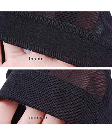 Black Mesh Dome Cap for Wigs - 2 Piece Set | Wide Rubber Band Hair Network for Wig Making - Buy Online on GoSupps.com