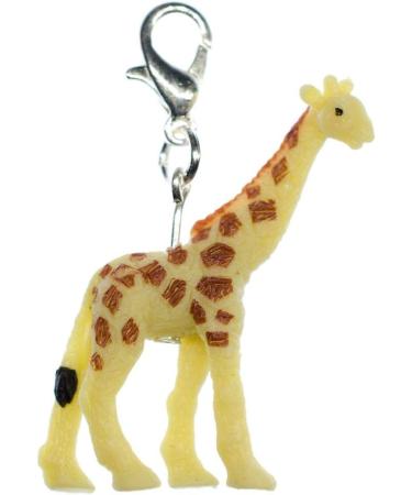 Miniblings Giraffe Charm Zipper Pull | Handmade Fashion Jewelry | Silver Chain Pendant | Unique Animal Accessory for Bracelets | International Shipping - Buy Online on GoSupps.com