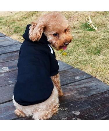 Ducomi Hood Dogs Sweatshirt | 100% Cotton Dog Sweater for All Breeds & Sizes | Warm Monochrome Coat XS to 9XL (Black XL) - Buy Online on GoSupps.com