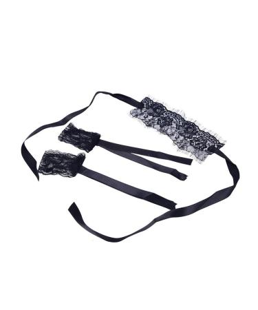 Lace Cuff and Eye Mask Set