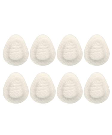 4 Pairs Felt Foot Pad Felt Forefoot Pads Womens High Heel Shoes Ball of Foot Pads Shoes Tongue Pads Forefoot Insoles Pad Block Heels for Women Dressy High Heels Half Size Pad Soft White-1 2X6CM