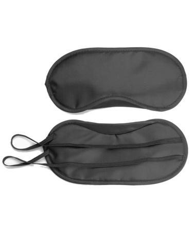 Yu2d 1PC New Pure Silk Sleep Eye Mask Padded Shade Cover Travel Relax Aid (Black)
