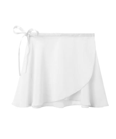Stelle Ballet/Dance Chiffon Wrap Skirt for Toddler/Girls/Women Large White (Adjustable Tie)