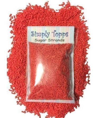 Simply Topps red Sugar Strands Cake Sprinkles 30G