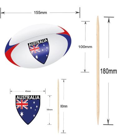 Australia Flag Rugby Ball Food & Cupcake Picks Toppers Party Decorations (14 Pack) - Buy Online on GoSupps.com