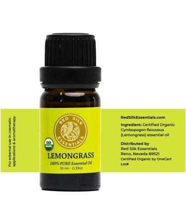 Organic Lemongrass Essential Oil (2 Pack) - 100% Pure USDA Certified Aromatherapy for Pain Relief, Skin Health, Circulation - 10 ml (2pk) - Buy Online on GoSupps.com