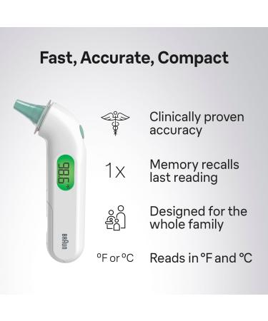 Braun ThermoScan 4 Digital Ear Thermometer | Accurate Fever Guidance for Babies Toddlers & Adults | IRT3515 - Buy Online on GoSupps.com