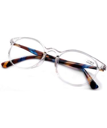 DOOViC Italy Design Fashion Reading Glasses | Stylish Clear Frames for Women & Men | +3.50 Strength Readers with Case - Buy Online on GoSupps.com