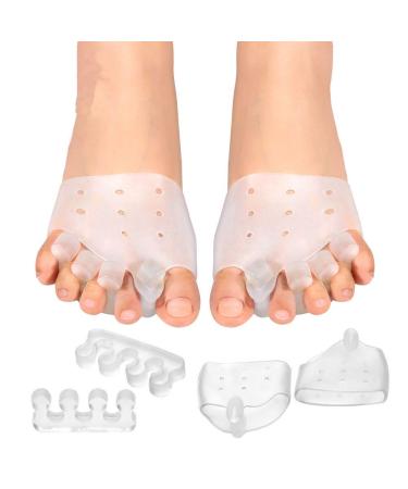 Toe Spreader Silicone Gel Separator Set - Hallux Valgus Correction for Men & Women | Bunion Relief Kit with Midfoot Pads - Buy Online on GoSupps.com