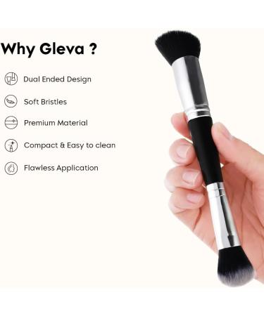 Gleva Multipurpose Kabuki Makeup Brush Dual-Ended Foundation Brush Concealer Brush Flawless Brush Ideal for Liquid Foundation Cream Powder Blending Buffing Concealer (Black) - Buy Online on GoSupps.com
