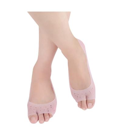 Healifty Invisible Non-Slip Breathable Socks Silicone Gel Moisturizing Socks (Pink)