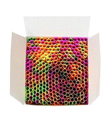 Wow Plastic Disposable Plastic Drinking Straws - 250 count (neon) (Neon).