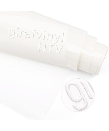 GIRAFVINYL 3D Puff Vinyl Heat Transfer 10 X 4FT White Iron on Vinyl for DIY T Shirt and Fabric