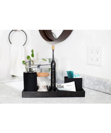 Ollie SmartClean Sonic Toothbrush - Electric Toothbrush for Adults with 5 Modes 6 Weeks Battery & 3 Brush Heads - Black - Buy Online on GoSupps.com