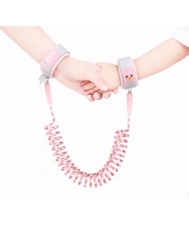 Eidyer Anti-Lost Safety Wrist Link Belt for Kids - Adjustable 1.5M/4.92ft Toddler Harness Strap Leash with Security Lock - Pink - Buy Online on GoSupps.com