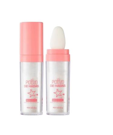 Highlighter Powder Body Glitter Highlighter Makeup Stick Face High Gloss Sparkle Loose Highlight Powder Brightens Makeup Stick for Face Body Hair Cosmetic 3Colors (Color : Fairy Pink)