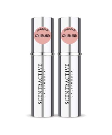 CA Perfume Impression of Emra Gourmand For Women & Men Fragrance Concentrated Long Lasting Eau de Parfum Spray Refillable Glass Atomizer Bottle 0.17 Fl Oz/5ml-X2 EMRA GOURMAND 0.34 Fl Oz (Pack of 1)