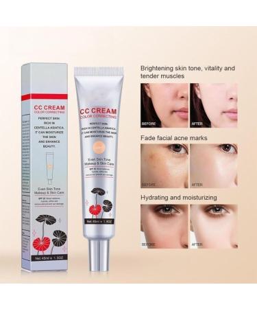Cc Color Correcting Cream with Centella Asiatica Redness Corrector for Face Lightly Tinted Cream with Centella Asiatica Facial Care Improves Complexion and Moisturizes (Light Color) - Buy Online on GoSupps.com