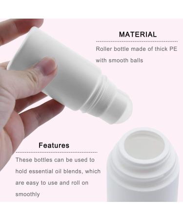 Enenes Plastic Roller Bottles 8Pcs Deodorant Bottles 50ML White Empty Refillable Roll On Bottles for DIY Antiperspirant Bottle Container Plastic Roller Bottles 8PCS - Buy Online on GoSupps.com