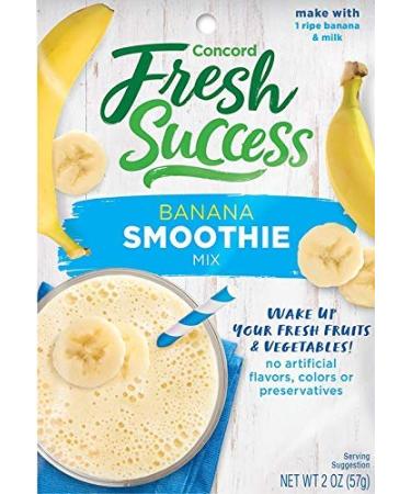 Concord Banana Smoothie Mix, Net Wet 2 Oz (57g) (Pack of 12) 2 Ounce (Pack of 12)