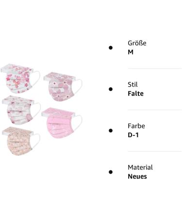 Winfer 3-Layer Disposable Mouth Protection - Colored Printed Bandana Scarf for Adults - Breathable Face Masks for Men & Women - 50/100 Pieces - Buy Online on GoSupps.com