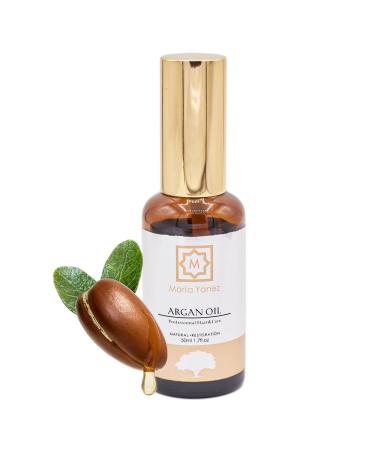 Moroccan Argan Oil 50ml by Maria Yanez  Moisturizer Repair Treatment for Dry Damaged Skin  Hair  Face  Body  Scalp & Nails  Antioxidant and Anti-inflammatory Properties  for Men & Women