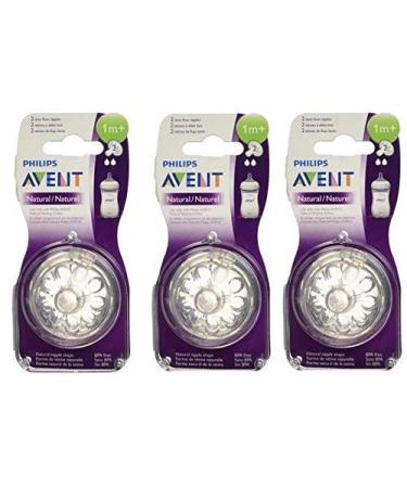 Philips Avent Natural Nipple Slow Flow - 6 Pack