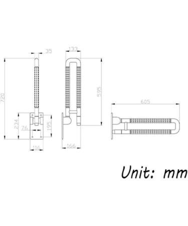 UWEREBFM Free of Lead Sturdy Shower Safety Grab Bar for Bathtub Non-Slip Railing Bathroom Safety Grab Bar Series Folding Toilet Safety Grab Bar Elderly Disabled Bathroom - Buy Online on GoSupps.com
