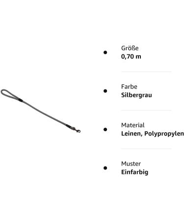 Basic Rope Dog Leash 10mm - Hand Loop | 27 Colors & 7 Lengths - 0.70m Silver Grey | International Shipping - Buy Online on GoSupps.com