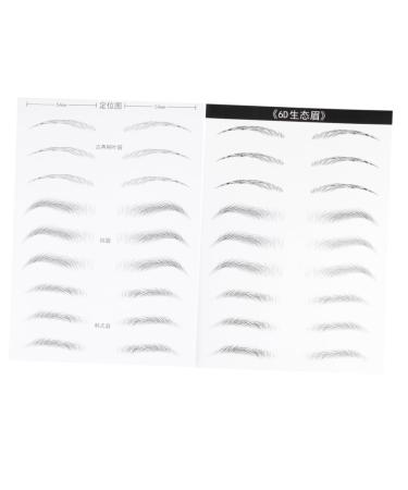 FOMIYES 2 Pairs Makeup Stencil Black Makeup Eyebrow Stickers Eye Brow Template The Lazy Natural 6d 1 count (Pack of 1) Black 003