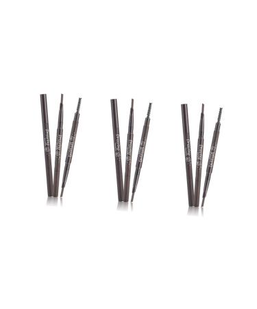 Beavorty 3pcs 2 1 Eyebrow Brush Eyebrow Pen Eyebrow Pencil Eye Brow Brush Written 3d Five Colors 1 count (Pack of 1) As Shownx3pcs
