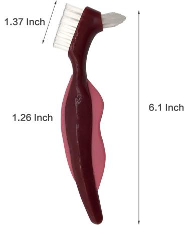 Denture Care Toothbrush with Multi-Layered Bristles - Pack of 2 - Buy Online on GoSupps.com
