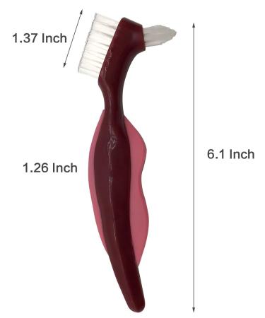 Premium Hard Denture Brush - Multi-Layered Bristles, Portable Double Sided Cleaning Brush - Denture Care (Pack of 3) - Buy Online on GoSupps.com