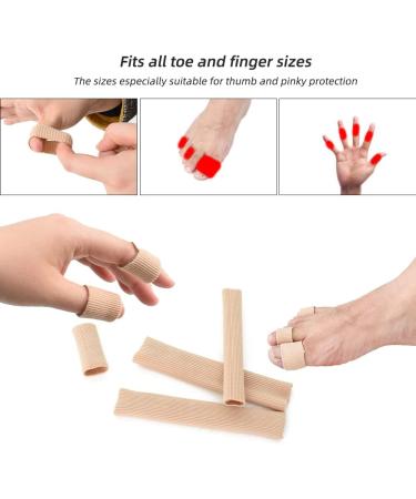 VIOCIWUO Toe Tube Sleeve Protectors 4Pcs with Gel Lining Pad - Relieve Toe Pressure Pain - Buy Online on GoSupps.com