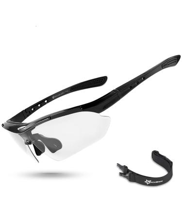 ROCKBROS Photochromic Sports Sunglasses Mens Cycling Glasses MTB Biking Sunglasses, with Removable Elasctic Band Black - Buy Online on GoSupps.com