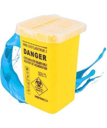 EXCEART Small Flip Top Sharps Disposal Container for Diabetic Needles - Yellow - Buy Online on GoSupps.com
