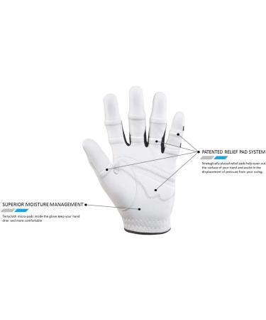 BIONIC Men's StableGrip Golf Glove - Left Hand, Cadet White, Size Cadet Medium - Buy Online on GoSupps.com