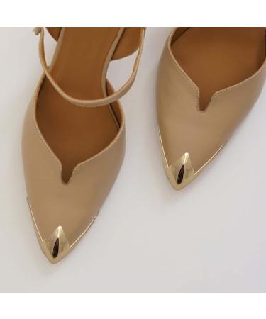 Shop Elegant Gold Metal High Heel Toe Caps - 2 Piece Pointed Protector for Stylish Shoe Protection - Buy Online on GoSupps.com