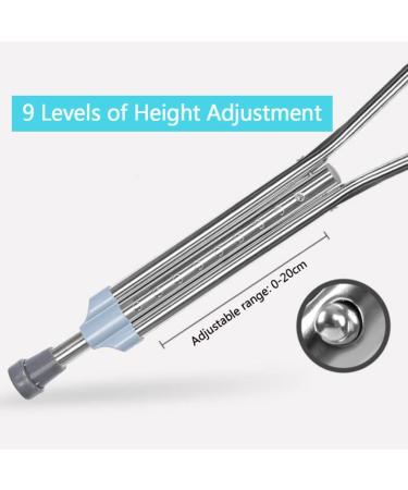 Crutches for Adults Underarm Aluminum Underarm Crutchesdjustable Adult Crutches for Walking Lightweight Accessories Walking Stick Great for Travel or Work - Buy Online on GoSupps.com