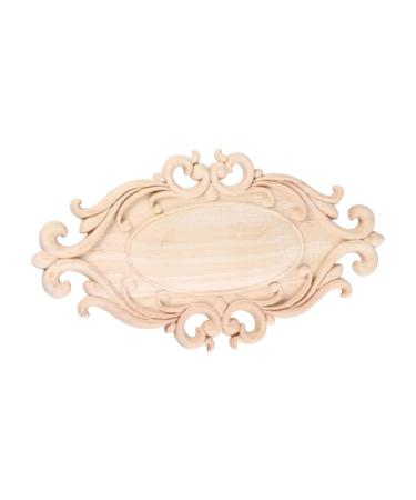 GRIRIW Door Appliques 1pc Onlay Applique Decor Walls Carved Ornamental Wood Frames Wood Applique Dressing Table Modeling