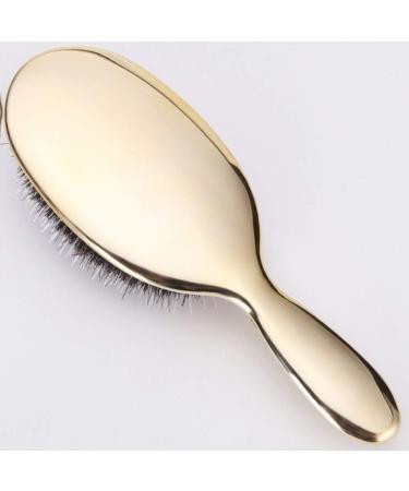 Antistatic Oval Nylon Hair Brush | Scalp Massage & Curly Hair Styling Tool - Golden | International Shipping Available - Buy Online on GoSupps.com