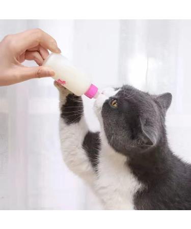 LAIYOHO Pet Feeding Bottle Kit with 4 Replacement Nipples and 1Pcs Nipple Brush Puppy Feeding Bottle for Kitten Puppy Small Pet Feeding Tool(60ml) - Buy Online on GoSupps.com