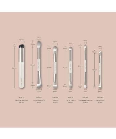 Solone Mini Makeup Travel Brush Set - 6 Vegan & Cruelty-Free Brushes for Blush Eyeshadow Detail & More | International Shipping Available - Buy Online on GoSupps.com